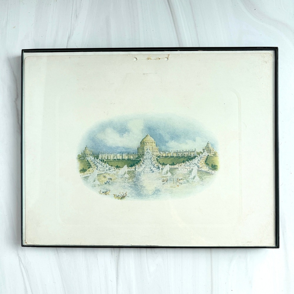 Vintage 1904 St Louis Worlds Fair Festival Hall Framed Print 8.5x10.5
